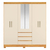 Guarda roupas 6 portas e 4 gavetas de 2,01 com espelho 100% MDF cor 02 - comprar online