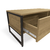 mesa de centro com estrutura metalica estilo industrial - loja online