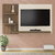 Painel para TVs até 50 Chess Pinho Ripado/Off White Artely Móveis - comprar online