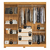 Guarda roupas 6 portas e 4 gavetas de 2,01 com espelho 100% MDF cor 02 - loja online