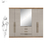 Guarda roupas 6 portas e 4 gavetas de 2,62 cor 01 - comprar online
