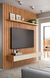 Painel suspenso ripado de 1,78 x 2,50 100% MDF c/ duas gavetas com LED