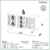 Balcão 2 portas e 3 gavetas 100% MDF - comprar online