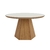 Mesa de Centro Hexagonal 70x70cm Off white com amadeirado