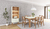 Mesa de jantar retangular em MDF para 6 lugares
