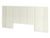 Cabeceira com painel Ripado de 270cm 100% MDF Off White - comprar online