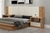 Cabeceira com painel Ripado 100% MDF com 3,00m Off White com Freijó