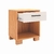 Mesa de cabeceira 100% MDF com uma gaveta Dalla Costa Freijó Off White - comprar online