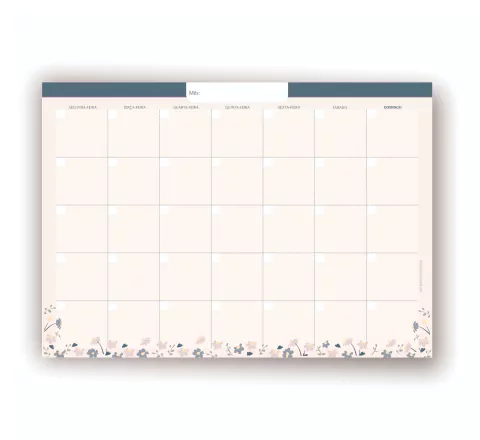 Bloco calendário mensal - FLORATA