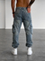 Pantalon cargo jean old - Black Society
