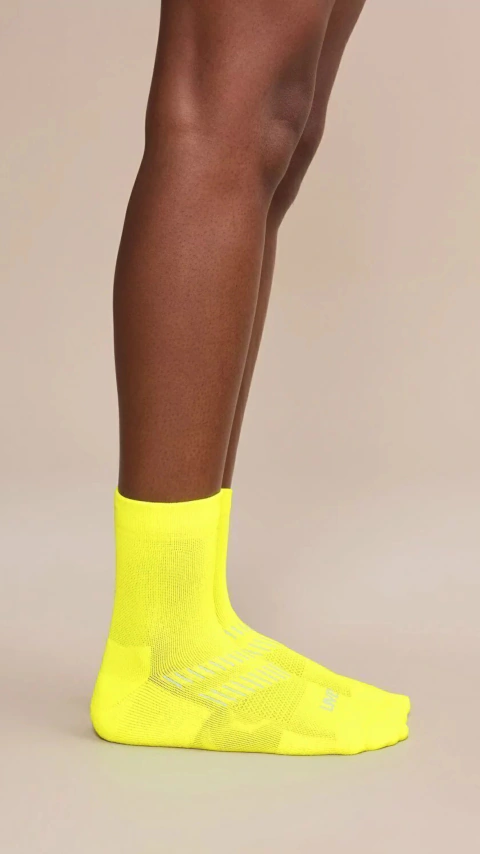 Meia Reflex Run Long Unissex Lime