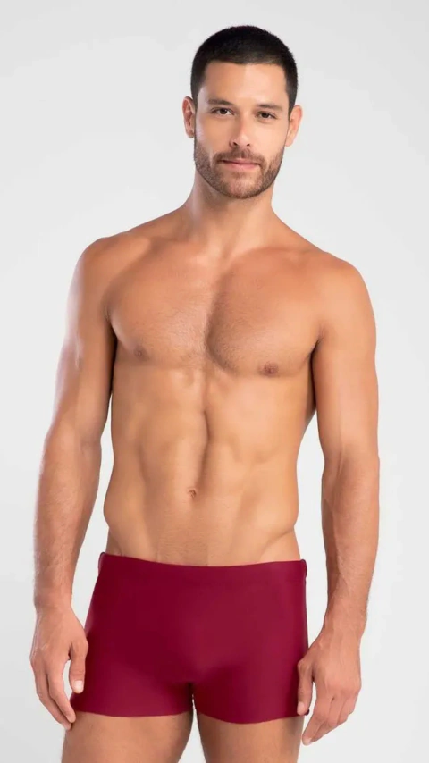 Sunga Boxer Lisa C/Rec Lateral Vermelho