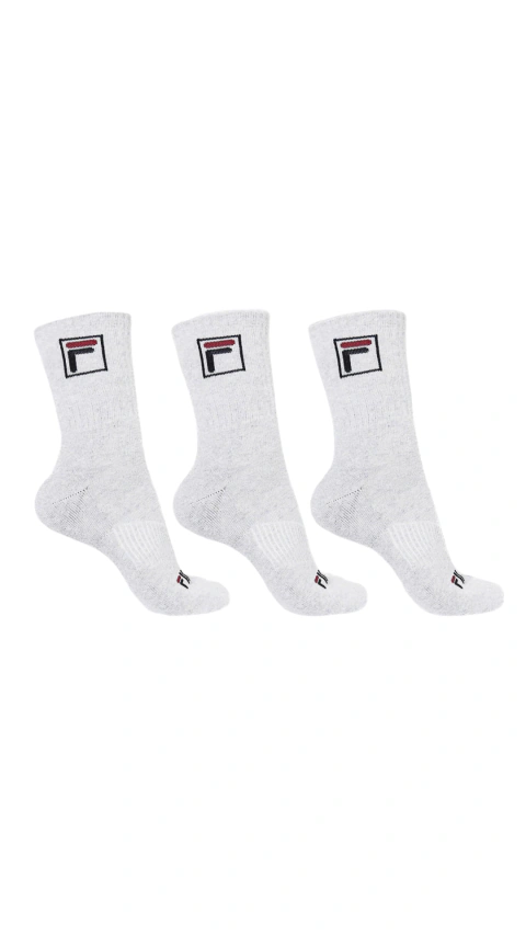 Meia Tripack Unisex Fila Cano Alto Fbox Branco
