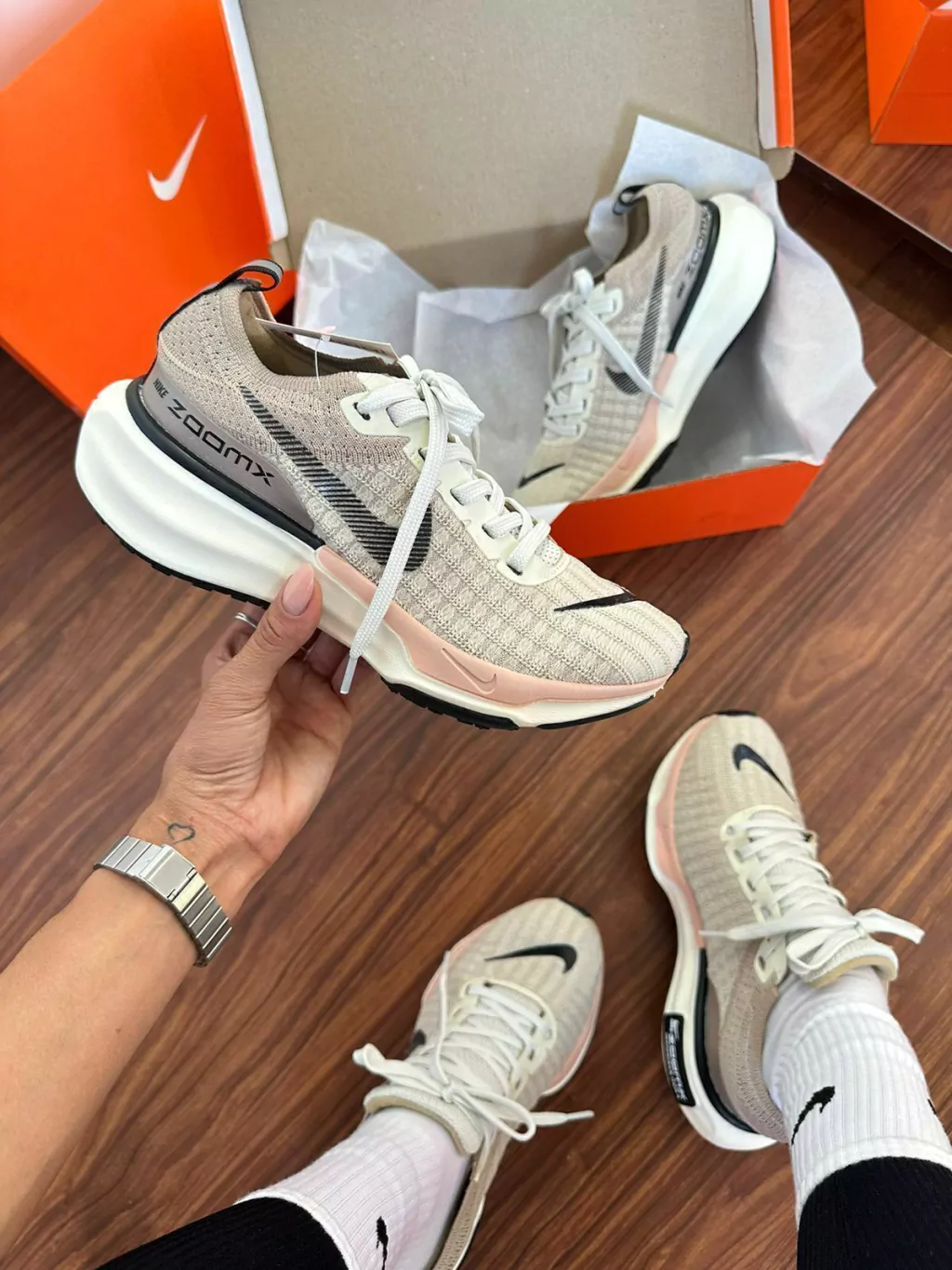 Nike Zoom X bege/Rosê - Calçados Stella Medeiros