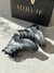 Bota coturno couro preto cadarço detalhe strass - comprar online