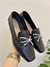 Mocassim Couro Preto Enfeite Laço Strass - comprar online