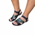 Sandália em Couro Bordada Azul - comprar online