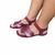 Sandália em Couro Modelo Bordada Marsala - comprar online