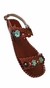Sandalia em Couro Modelo Jasmine Marsala