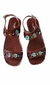 Sandalia em Couro Modelo Jasmine Marsala - comprar online