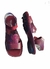 Sandália em Couro Modelo Bordada Marsala - comprar online