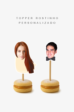 Topper rostinho Noivos na internet