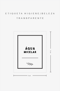 Etiquetas Adesivas para Beleza e Higiene – Kit Personalizado com 12 Unidades Transparentes na internet