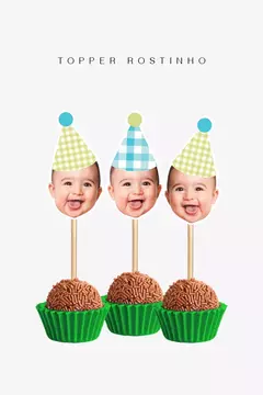 Toppers Rostinho Personalizados - comprar online