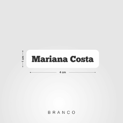 Etiqueta escolar tema branco