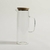 Jarra de vidrio borosilicato con tapa de bamboo y acero en internet