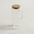 Jarra de vidrio borosilicato con tapa de bamboo y acero