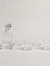 Set x4 vasos de whisky y botellon de vidrio flames