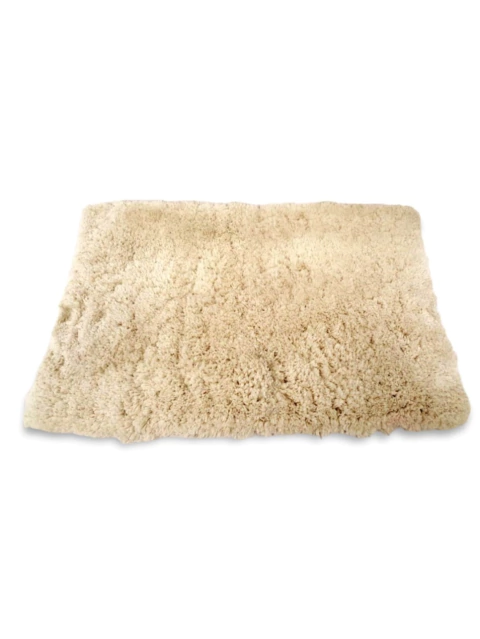 Alfombra de baño pelo corderito natural