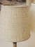 Velador con cilindro de madera - base redonda pantalla conica - comprar online