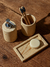 Jabonera simil marmol beige - comprar online