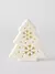 Arbol blanco navideño de porcelana c/luz led