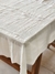 Mantel Gasa cuadros off white - comprar online