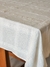 Mantel Gasa cuadros off white