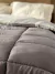 Edredón hotelero cuadrados - gris - tienda online