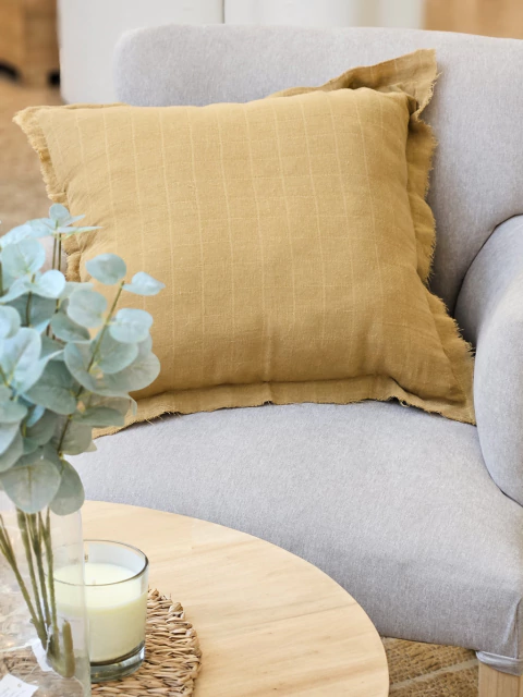 Funda de almohadon gasa avellana - comprar online