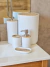 Set x5 piezas de baño blanco
