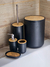 Set X5 piezas de baño negro