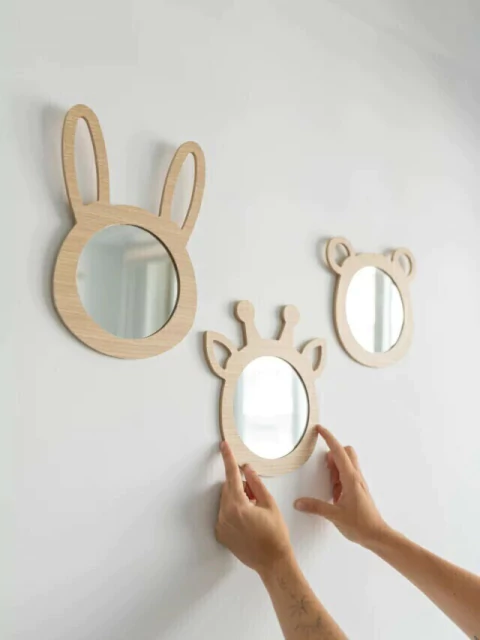 set espejos animalitos