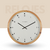 Reloj pared blanco y madera 45 cm