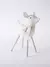 Adorno navideño reno blanco 4 patas 30 cm