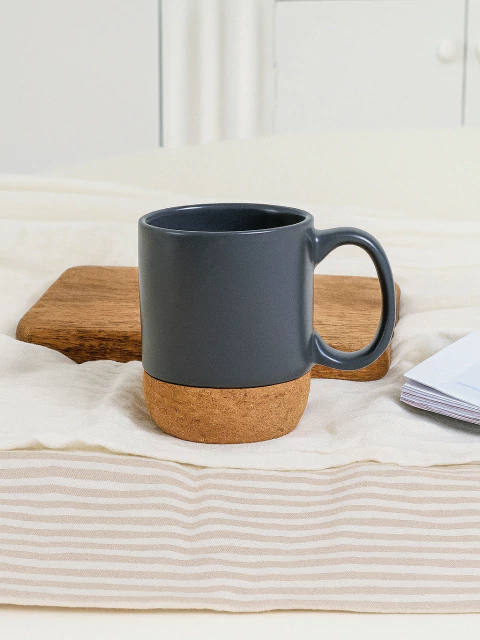 Mug grey base de corcho - comprar online