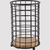 Cubiertero de alambre negro cuadros con base bamboo - comprar online
