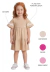 Vestido Infantil LTT Menina com Babado e Manga Godê em Meia Malha Penteada – Tamanhos 1 ao 8 - Loja da Tia Tati