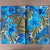 Lugar americano - Floral azul e verde (semi impermeável) - comprar online