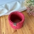 cachepô em crochê redondo - pink com pingente - comprar online